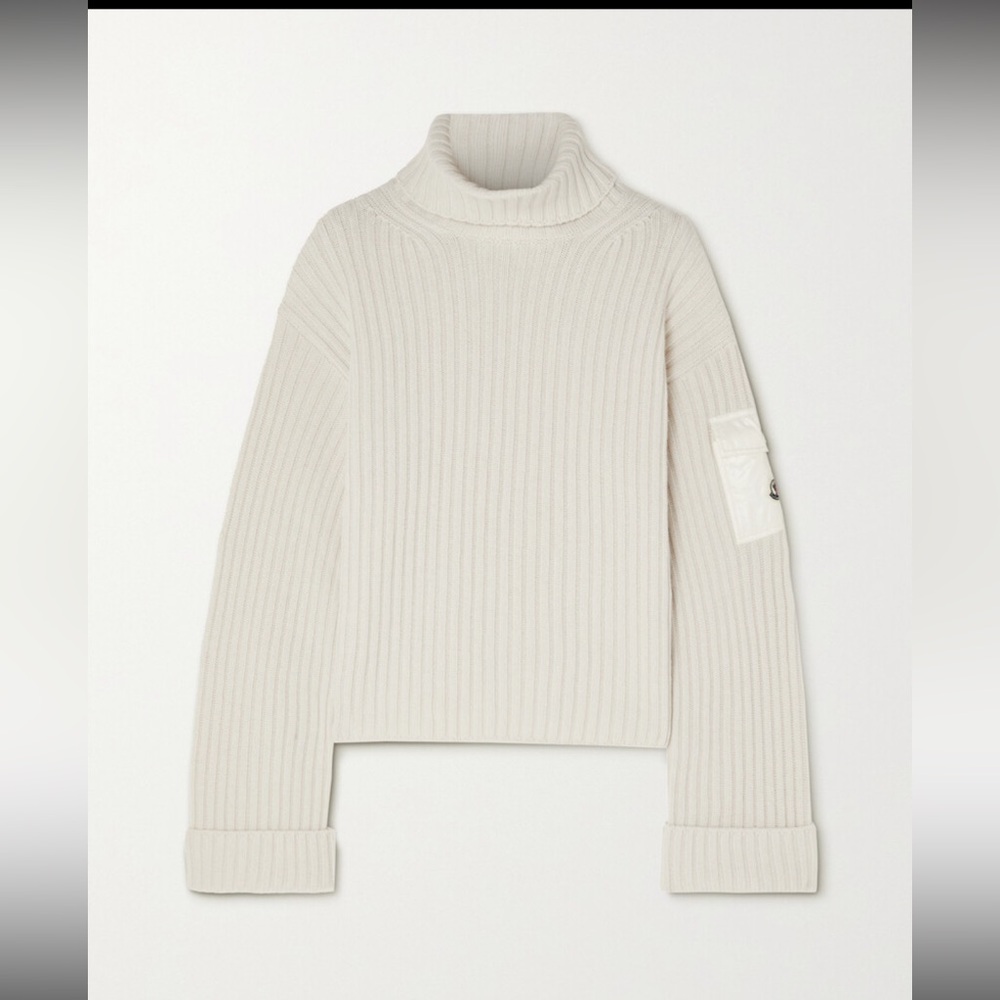 Moncler Off-White Rib Turtleneck size small